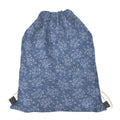Rose Denim Jeans Pattern Print Drawstring Bag