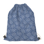 Rose Denim Jeans Pattern Print Drawstring Bag