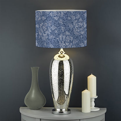 Rose Denim Jeans Pattern Print Drum Lamp Shade