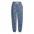Rose Denim Jeans Pattern Print Fleece Lined Knit Pants