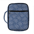 Rose Denim Jeans Pattern Print Front Pocket Bible Bag