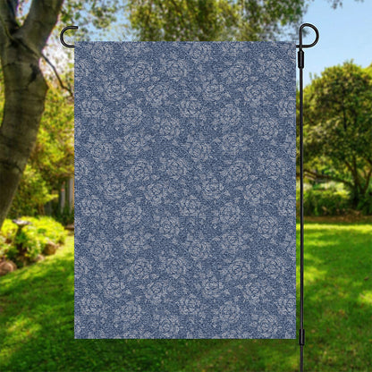 Rose Denim Jeans Pattern Print Garden Flag