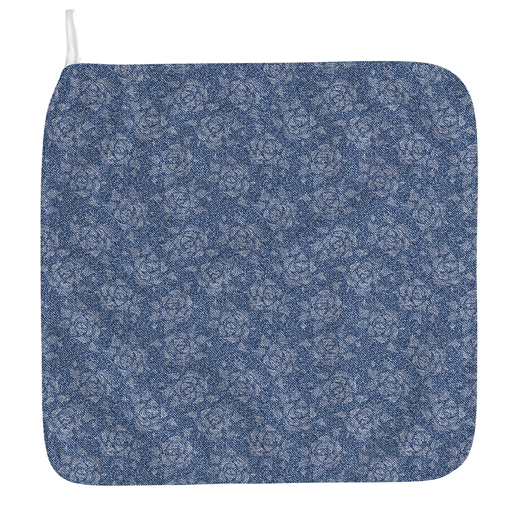 Rose Denim Jeans Pattern Print Hand Towel