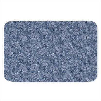 Rose Denim Jeans Pattern Print Indoor Door Mat