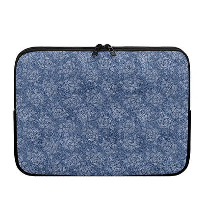 Rose Denim Jeans Pattern Print Laptop Sleeve
