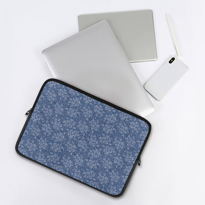 Rose Denim Jeans Pattern Print Laptop Sleeve