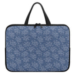 Rose Denim Jeans Pattern Print Laptop Sleeve With Handle