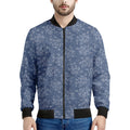 Rose Denim Jeans Pattern Print Men's Bomber Jacket