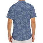 Rose Denim Jeans Pattern Print Men's Deep V-Neck Shirt