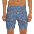 Rose Denim Jeans Pattern Print Men's Long Boxer Briefs
