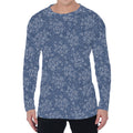 Rose Denim Jeans Pattern Print Men's Long Sleeve T-Shirt