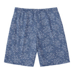 Rose Denim Jeans Pattern Print Men's Swim Trunks