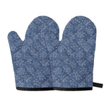 Rose Denim Jeans Pattern Print Oven Mitts