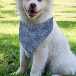 Rose Denim Jeans Pattern Print Over The Collar Dog Bandana