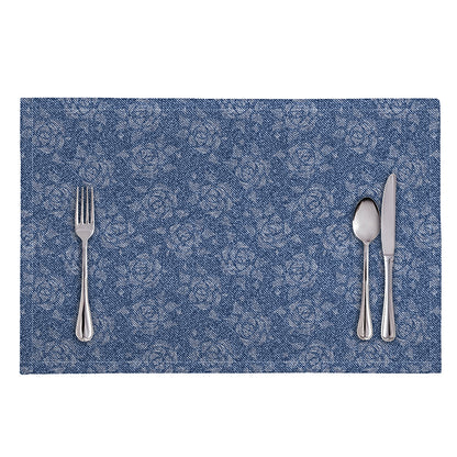 Rose Denim Jeans Pattern Print Placemat