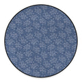 Rose Denim Jeans Pattern Print Round Floor Mat