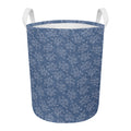 Rose Denim Jeans Pattern Print Round Laundry Basket