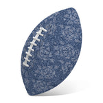 Rose Denim Jeans Pattern Print Rugby Ball