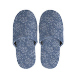 Rose Denim Jeans Pattern Print Slippers