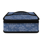 Rose Denim Jeans Pattern Print Small Lunch Bag