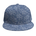 Rose Denim Jeans Pattern Print Snapback Cap