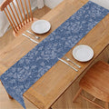Rose Denim Jeans Pattern Print Table Runner