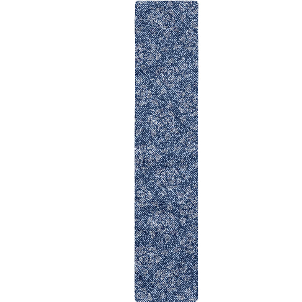 Rose Denim Jeans Pattern Print Table Runner