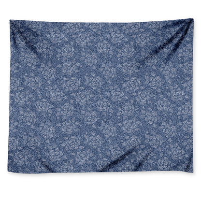Rose Denim Jeans Pattern Print Tapestry