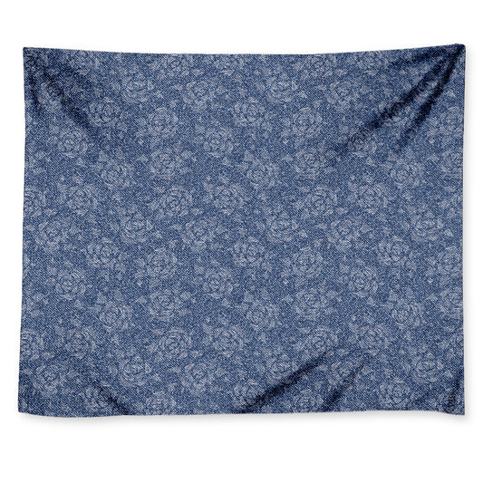 Rose Denim Jeans Pattern Print Tapestry