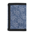 Rose Denim Jeans Pattern Print Trifold Wallet