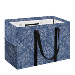 Rose Denim Jeans Pattern Print Utility Tote Bag
