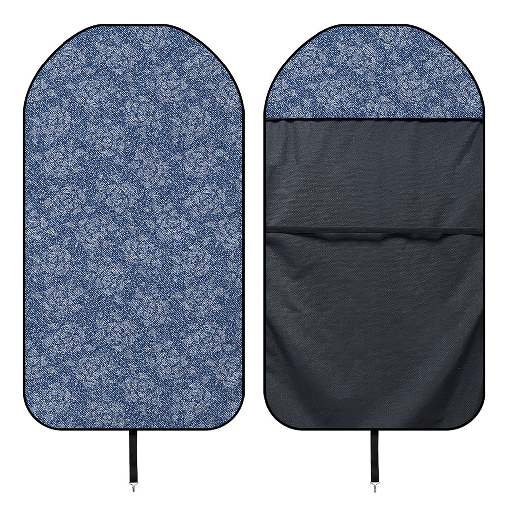 Rose Denim Jeans Pattern Print Waterproof Car Seat Cover