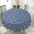 Rose Denim Jeans Pattern Print Waterproof Round Tablecloth