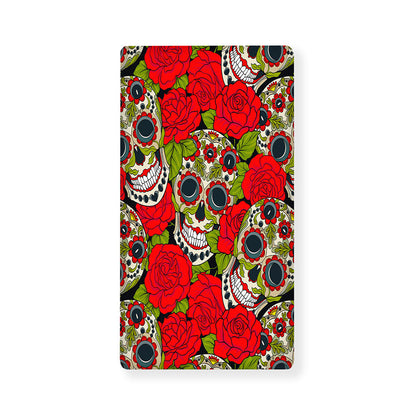 Rose Floral Sugar Skull Pattern Print Baby Crib Sheet
