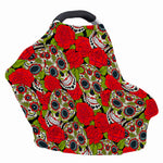 Rose Floral Sugar Skull Pattern Print Baby Seat Cover