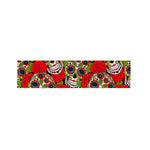 Rose Floral Sugar Skull Pattern Print Bed Runner