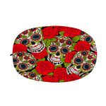 Rose Floral Sugar Skull Pattern Print Car Side Mirror Covers