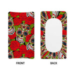 Rose Floral Sugar Skull Pattern Print Changing Pad Cover