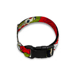 Rose Floral Sugar Skull Pattern Print Dog Collar