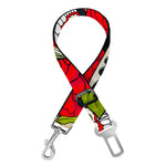 Rose Floral Sugar Skull Pattern Print Dog Seat Belt
