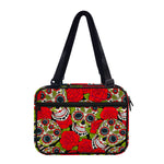 Rose Floral Sugar Skull Pattern Print Double Strap Bible Bag