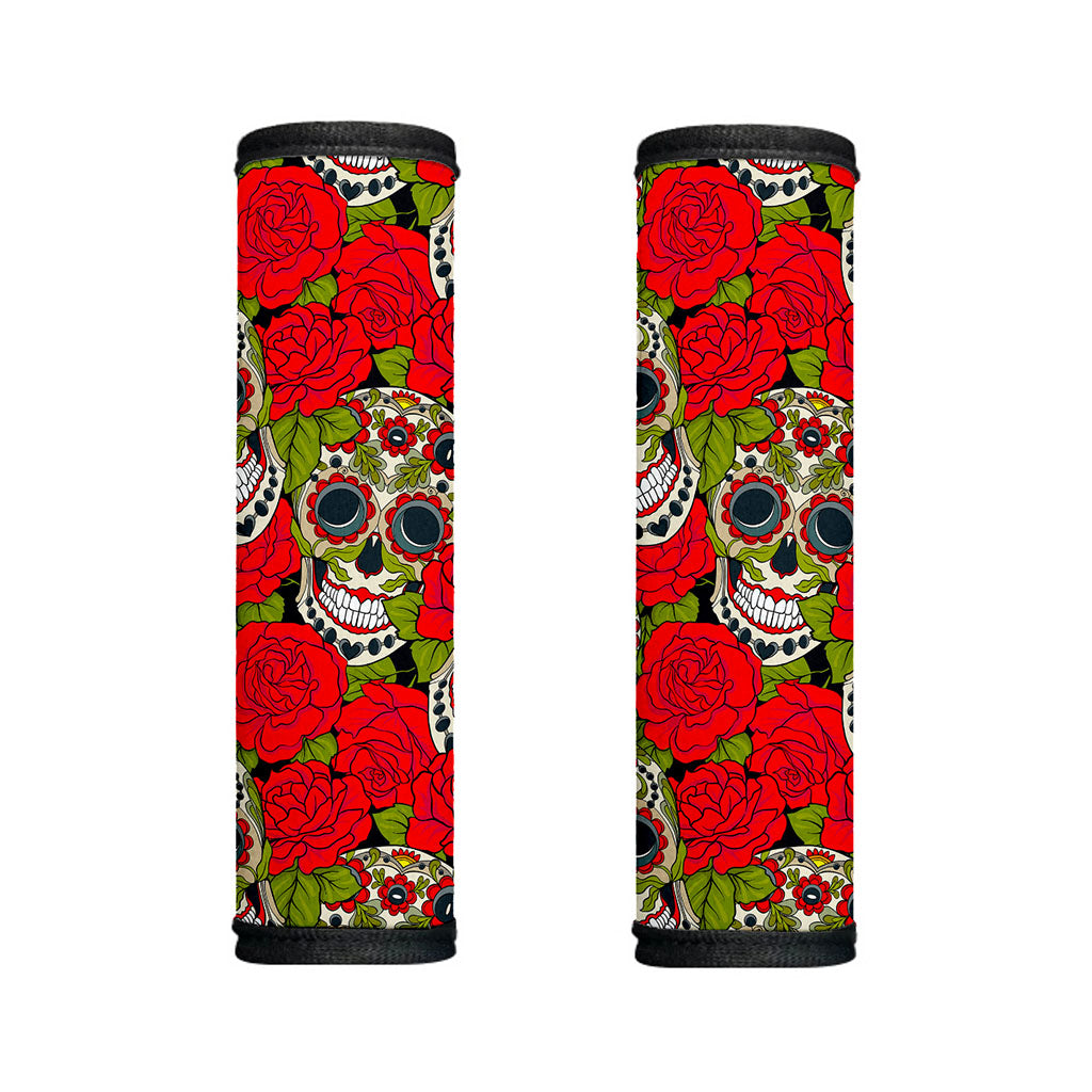 Rose Floral Sugar Skull Pattern Print Handle Covers