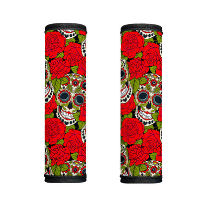 Rose Floral Sugar Skull Pattern Print Handle Covers