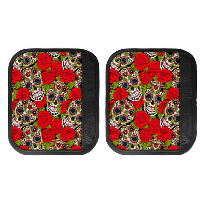 Rose Floral Sugar Skull Pattern Print Handle Covers