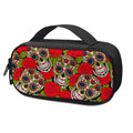 Rose Floral Sugar Skull Pattern Print Portable Cooler Travel Case