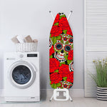 Rose Floral Sugar Skull Pattern Print Ironing Board Cover