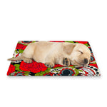 Rose Floral Sugar Skull Pattern Print Pet Cooling Mat Cover