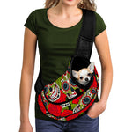 Rose Floral Sugar Skull Pattern Print Pet Sling Carrier