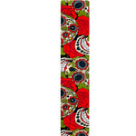 Rose Floral Sugar Skull Pattern Print Table Runner