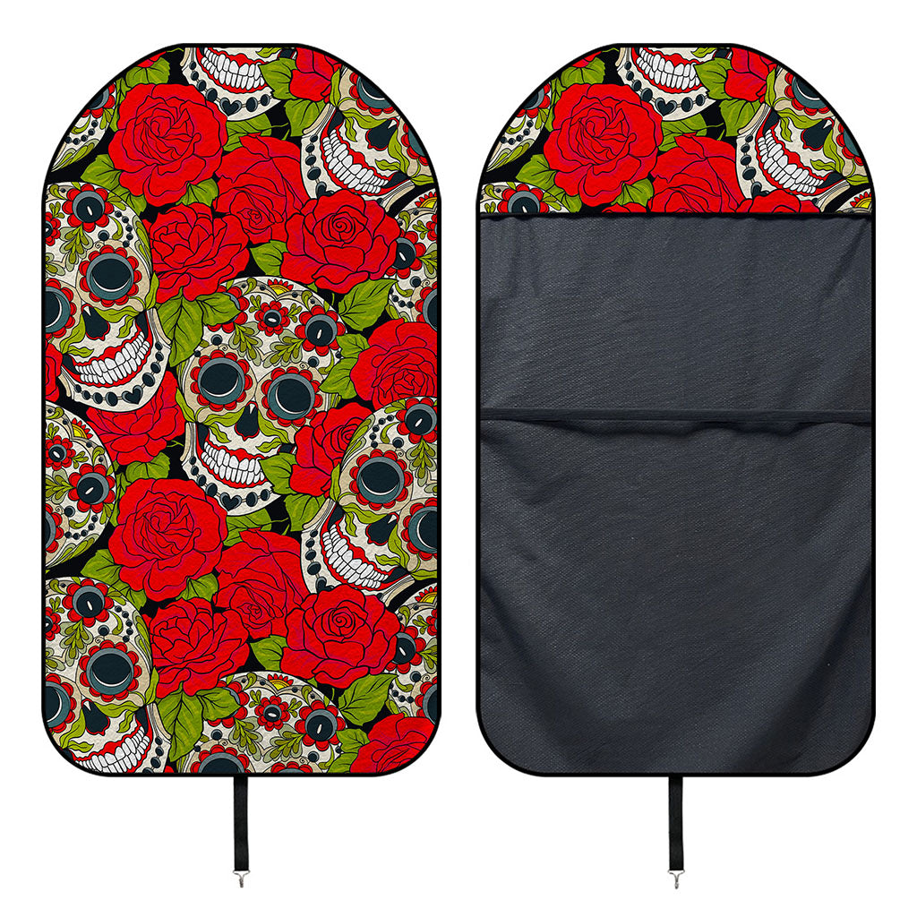 Rose Floral Sugar Skull Pattern Print Waterproof Car Seat Cover